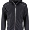 Mens Rain Jacket James & Nicholson - black silver