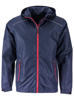 Mens Rain Jacket James & Nicholson - navy red