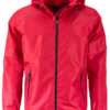 Mens Rain Jacket James & Nicholson - red black