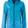 Ladies Rain Jacket James & Nicholson - turquoise iron grey