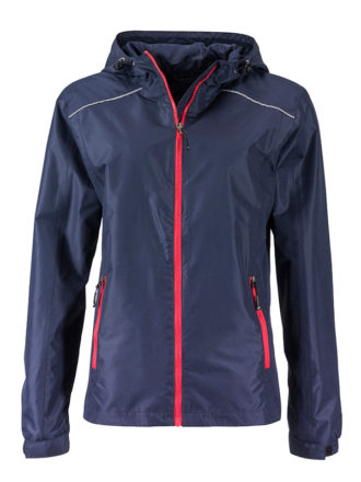 Ladies Rain Jacket James & Nicholson - navy red