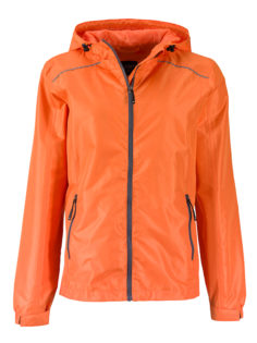 Ladies Rain Jacket James & Nicholson - orange carbon
