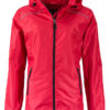 Ladies Rain Jacket James & Nicholson - red black