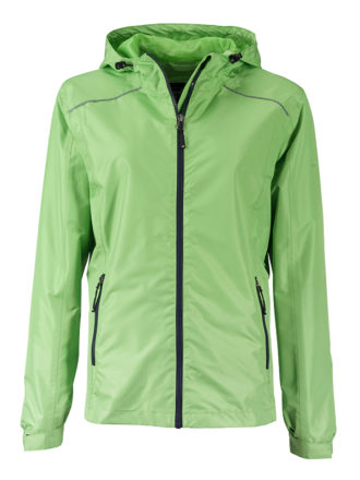 Ladies Rain Jacket James & Nicholson - spring green navy