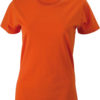 Werbeartikel Damen T-Shirt Ladies Slim Fitngarm - dark orange
