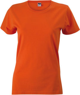 Werbeartikel Damen T-Shirt Ladies Slim Fitngarm - dark orange