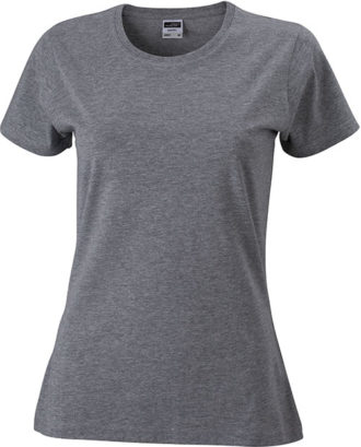 Werbeartikel Damen T-Shirt Ladies Slim Fitngarm - grey heather