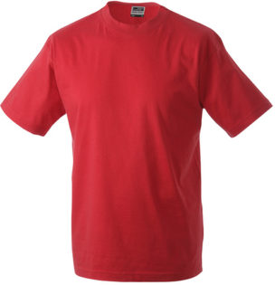 T Shirt Werbung auf Round T Heavy - red