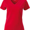 Werbemittel Damen T-Shirt V-Ausschnittn V-Ausschnitt T-Shirt - red