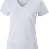 Werbemittel Damen T-Shirt V-Ausschnitt - white