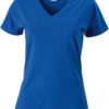 Heavy Super Club Damen V-Ausschnitt T-Shirtn V-Ausschnitt T-Shirt  - cobalt