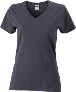 Werbemittel Damen T-Shirt V-Ausschnitt - graphite