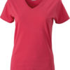 Werbemittel Damen T-Shirt V-Ausschnitt - light berry