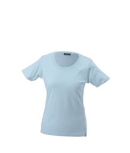 Ladies Basic T Shirt Damenshirt - light blue