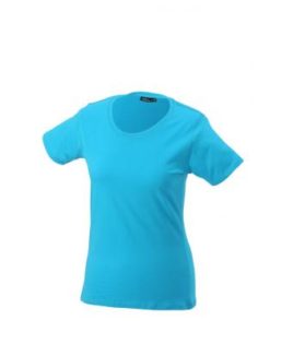 Ladies Basic T Shirt Damenshirt - turquoise
