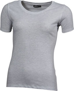 Ladies Basic T Shirt Damenshirt - ash