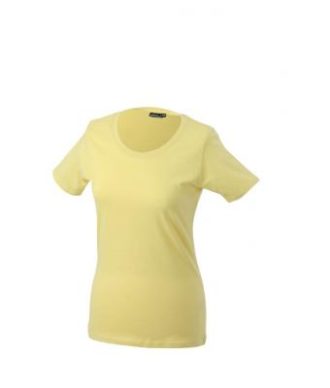 Ladies Basic T Shirt Damenshirt - light yellow