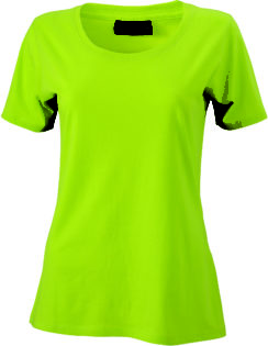 Ladies Basic T Shirt Damenshirt - acid yellow