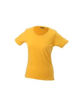 Ladies Basic T Shirt Damenshirt - gold yellow