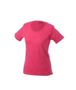 Ladies Basic T Shirt Damenshirt - pink