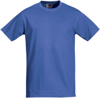 Werbeartikel T Shirt Round Medium - azurblau