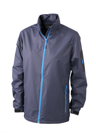 Werbeartikel Sportjacken Ladies Windbreaker - navy/aqua