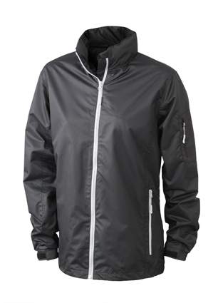 Werbeartikel Sportjacken Ladies Windbreaker - black/silver