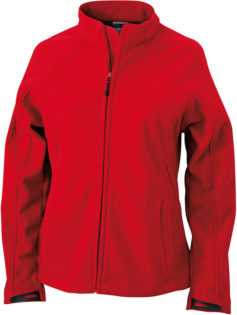 Werbeartikel Jacke Ladies Bonded Fleece - red/carbon