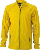 Werbeartikel Fleece Jacke Structure - yellow/carbon