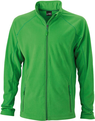 Werbeartikel Fleece Jacke Structure - green/dark green