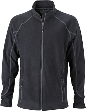 Werbeartikel Fleece Jacke Structure - black/carbon