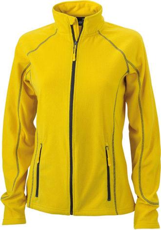 SlazengDamen Fleece Jacke Structureer Damen Fleece Jacke - yellow/carbon