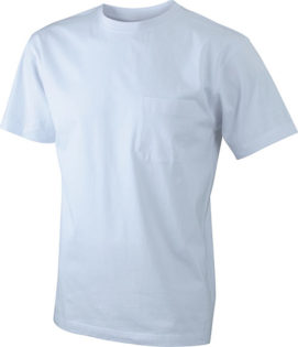 Mens Round-T Pocket T-Shirt - white