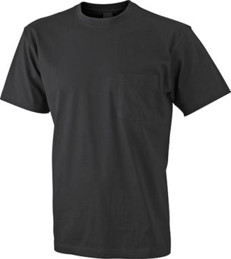 Mens Round-T Pocket T-Shirt - black