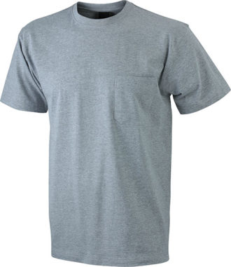 Mens Round-T Pocket T-Shirt - grey heather