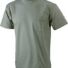 Mens Round-T Pocket T-Shirt - khaki