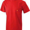 Mens Round-T Pocket T-Shirt - red
