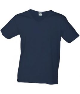 T-Shirt Slim Fit Men mit V-Ausschnitt - petrol