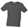 T-Shirt Slim Fit Men mit V-Ausschnitt - graphite