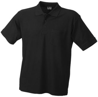 Poloshirt mit Brusttasche - black