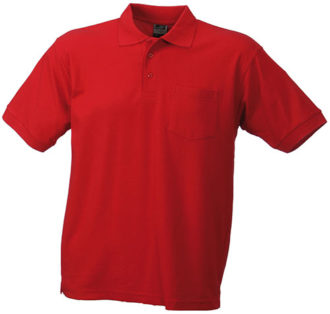 Poloshirt mit Brusttasche - red