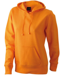 Damen Kapuzen Sweater - orange