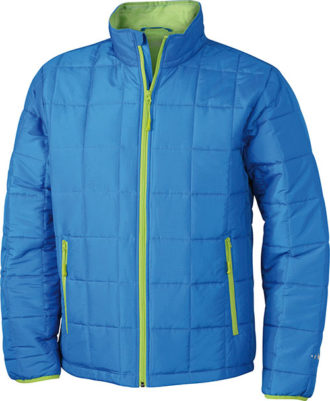 Steppjacken Herren James and Nicholson - aqua/lime green