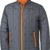 Steppjacken Herren James and Nicholson - carbon/orange