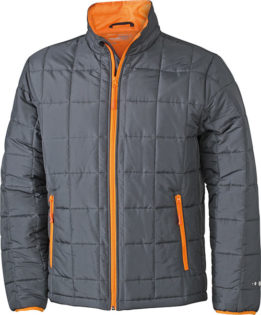 Steppjacken Herren James and Nicholson - carbon/orange