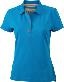 Werbetextilien Ladies Tight Fit Polo Vintage - turquoise