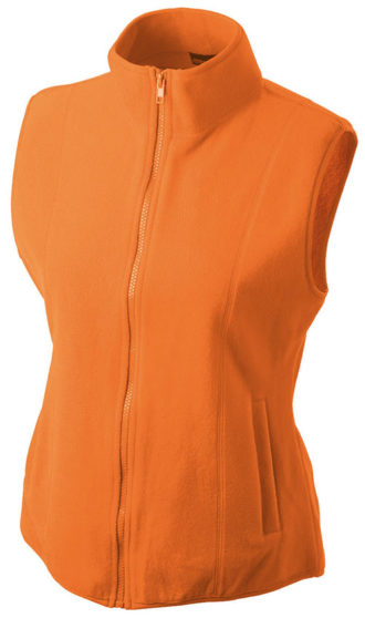 Ärmellose Fleecejacke Damen - orange