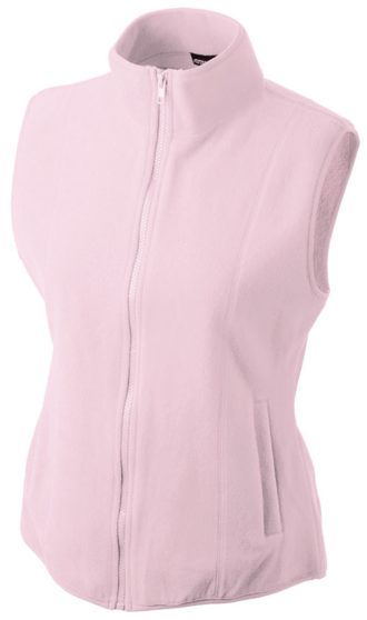 Ärmellose Fleecejacke Damen - light pink