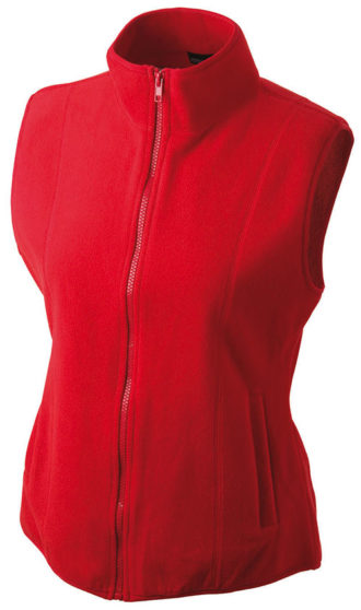 Ärmellose Fleecejacke Damen - red