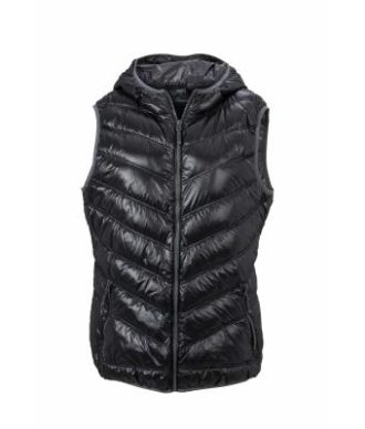 Ladies' Down Vest - black/grey